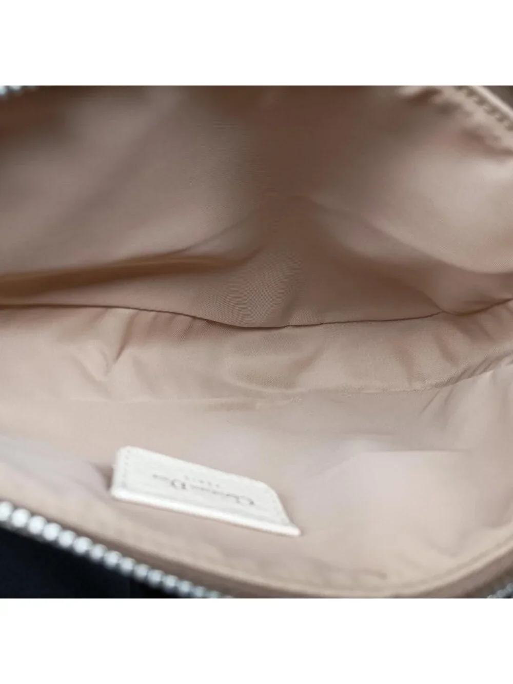 Dior Saddle Beige Canvas Flower Embroidery MC Shoulder